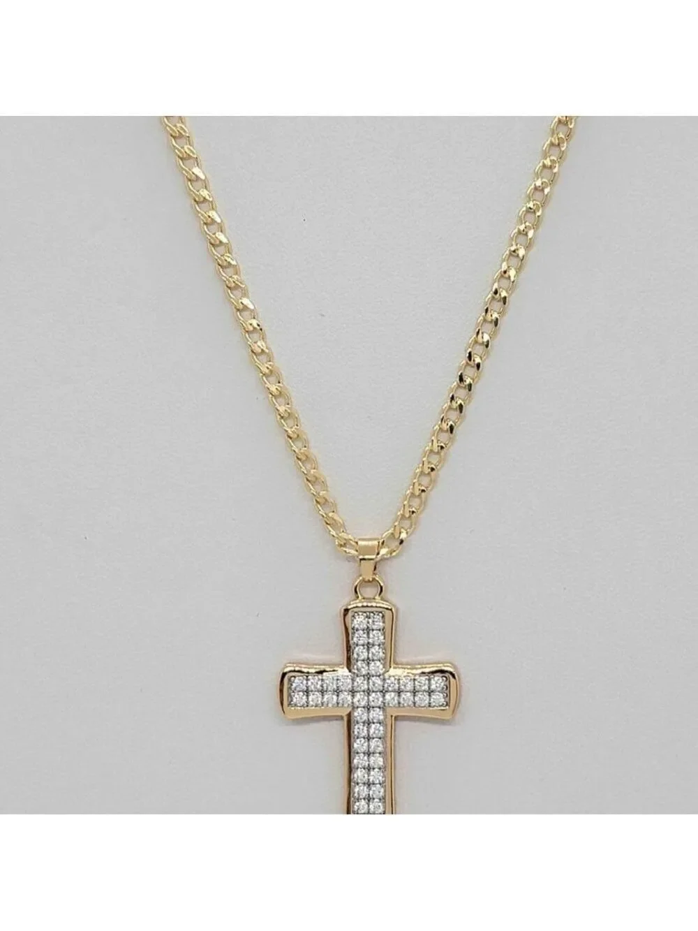 Brand New Brazilian 18k Gold Filled Cross Necklace